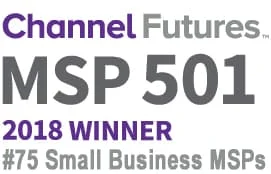 A 2018 top small business MSP's award as published in MSP Mentor August 2018.