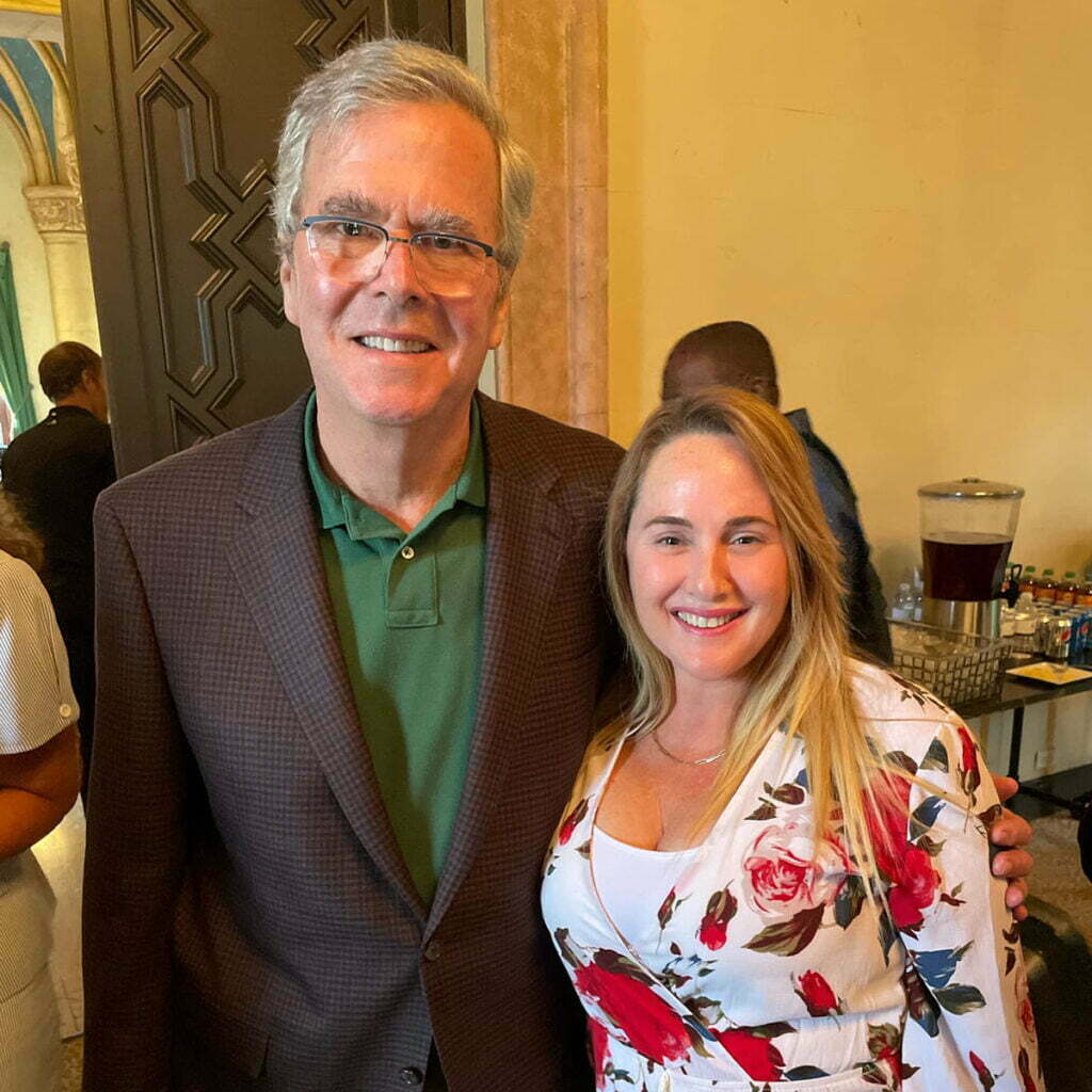 Former Florida Governor Jeb Bush and Deana Pizzo.