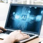 Laptop running AI by cybercriminals.