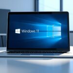 Windows 11 laptop sitting on a desk