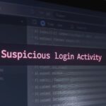 Alert that says "suspicious login activity"