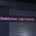Alert that says "suspicious login activity"
