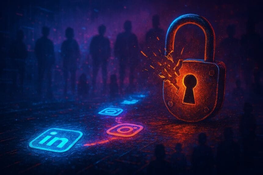 social media footprints leading to a company's compromise