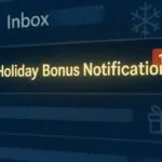 a phishing email about a holiday bonus.
