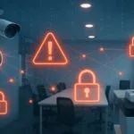 Essential Steps to Protect Your Company's Connected Technology modern office with many IoT devices.
